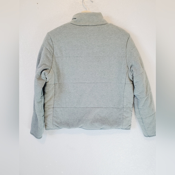 💚5/$25 Three Dots Quilted Knit Bomber Jacket in Heathered Thyme Size Small - Picture 4 of 6